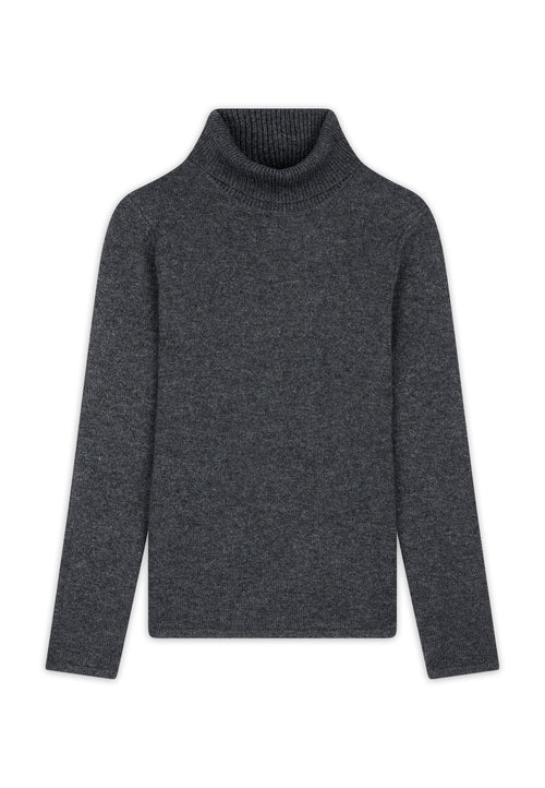 Pull Col Roulé 4 Fils - Willow - Anthracite Chiné