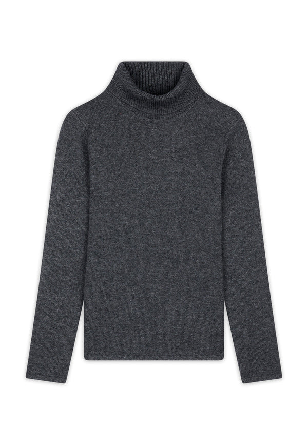 Pull Col Roulé 4 Fils - Willow - Anthracite Chiné