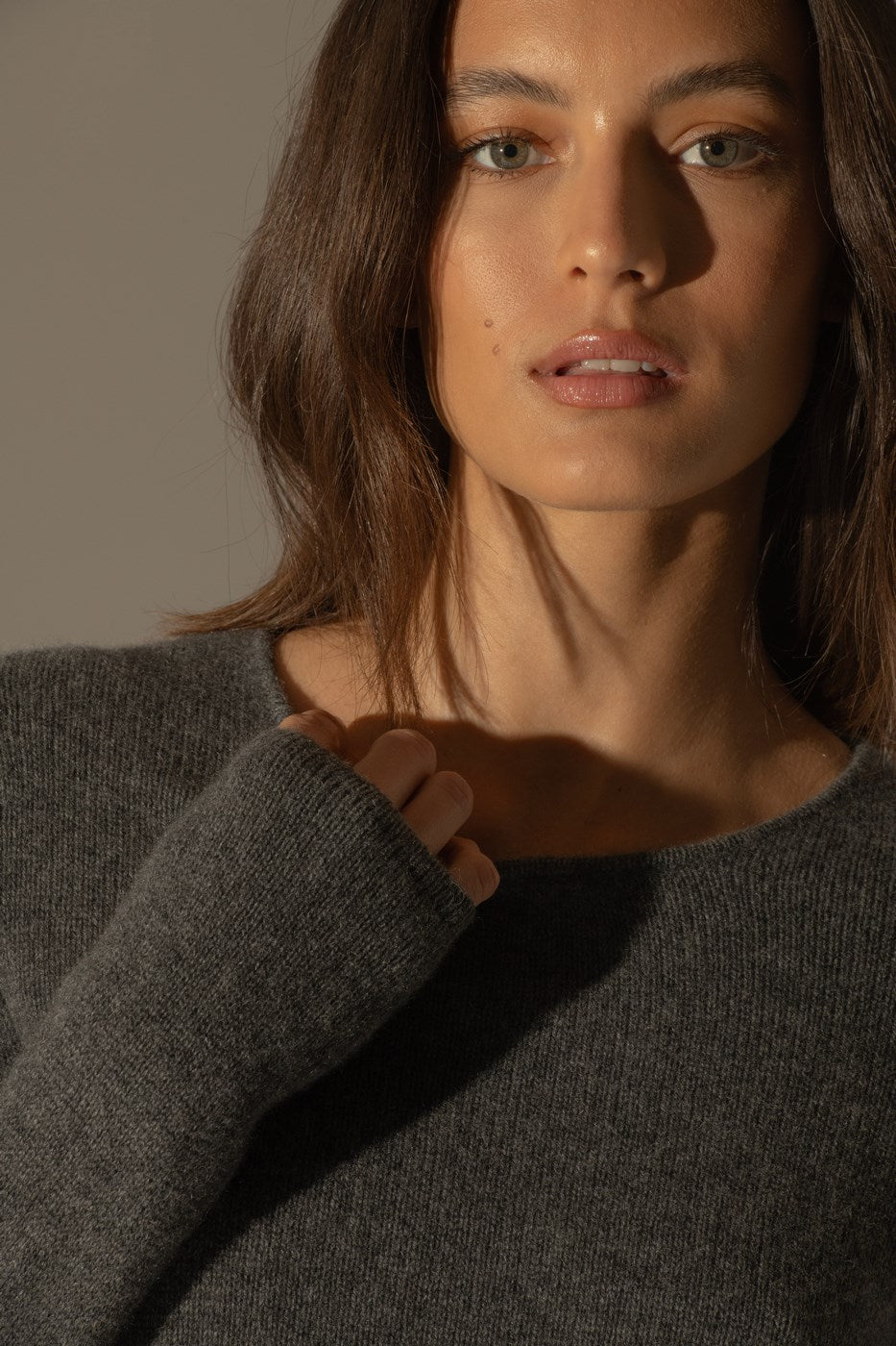 Pull Col Rond 4Fils Marya - Anthracite Chiné