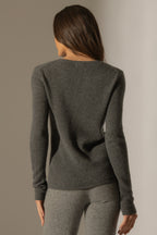 Pull Col Rond 4Fils Marya - Anthracite Chiné