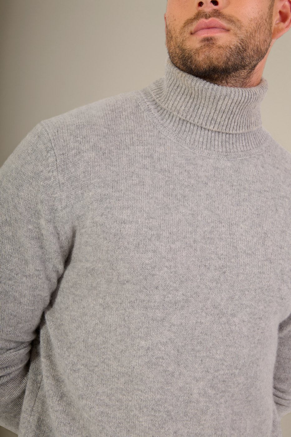 4-Ply Turtleneck Jumper - Marius - Cloudy Marl