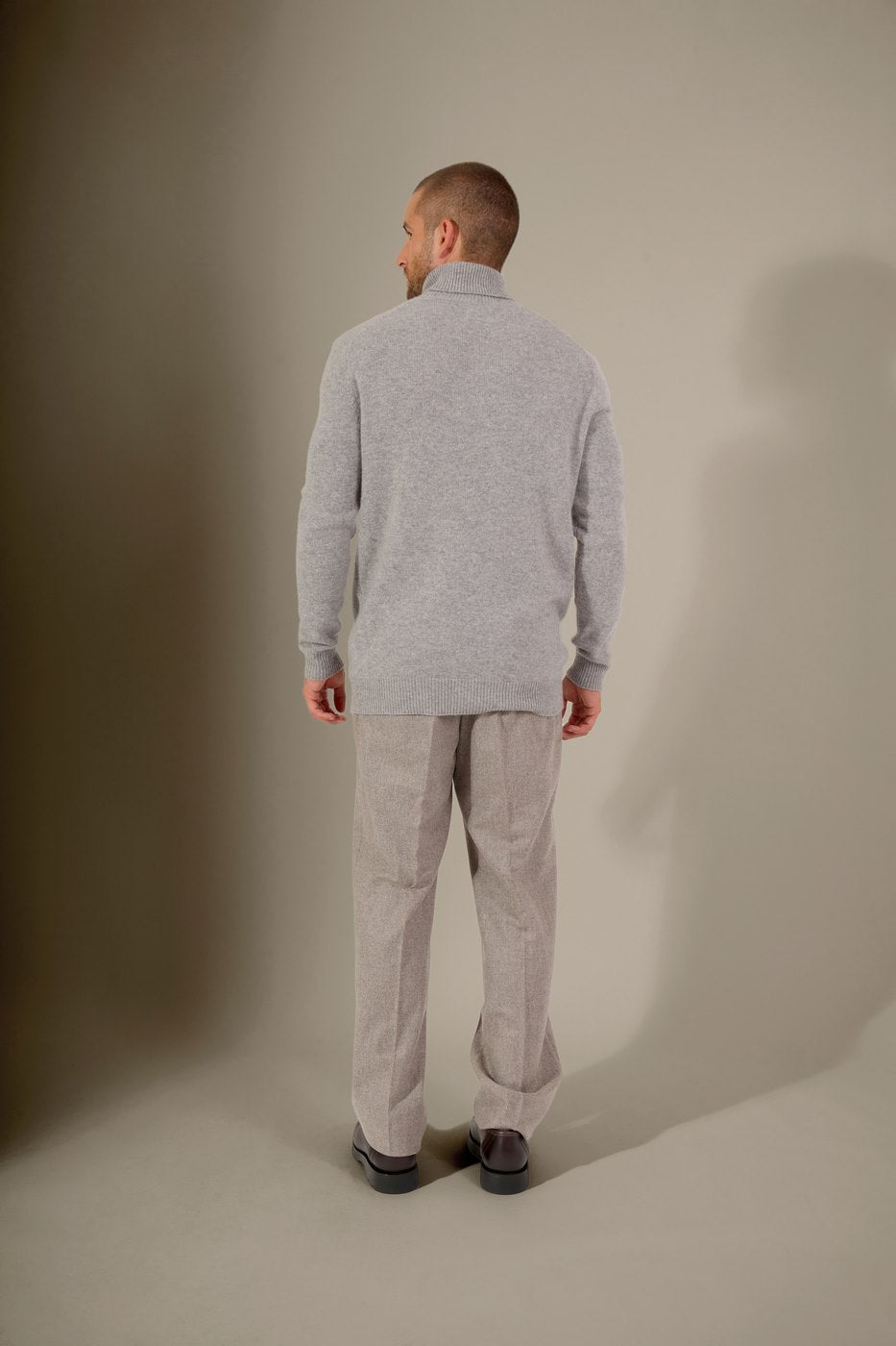 4-Ply Turtleneck Jumper - Marius - Cloudy Marl