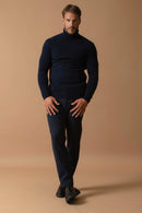 Pull Col Roulé 4 Fils - Marius - Navy