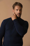 Pull Col Roulé 4 Fils - Marius - Navy