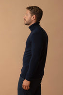 Pull Col Roulé 4 Fils - Marius - Navy