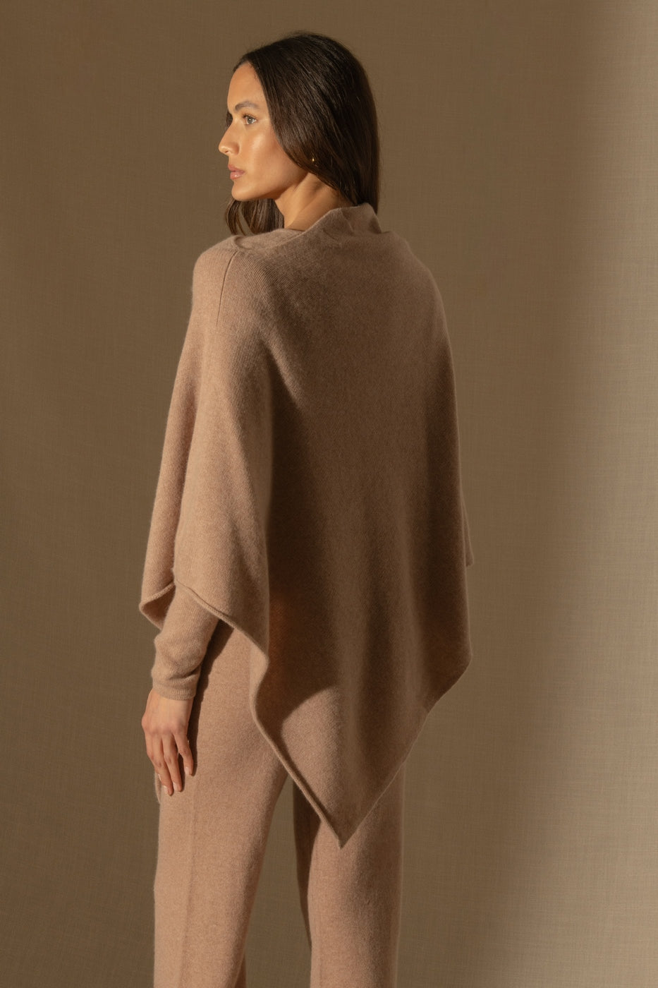 Poncho de 4 hilos - Georgia - Camel jaspeado
