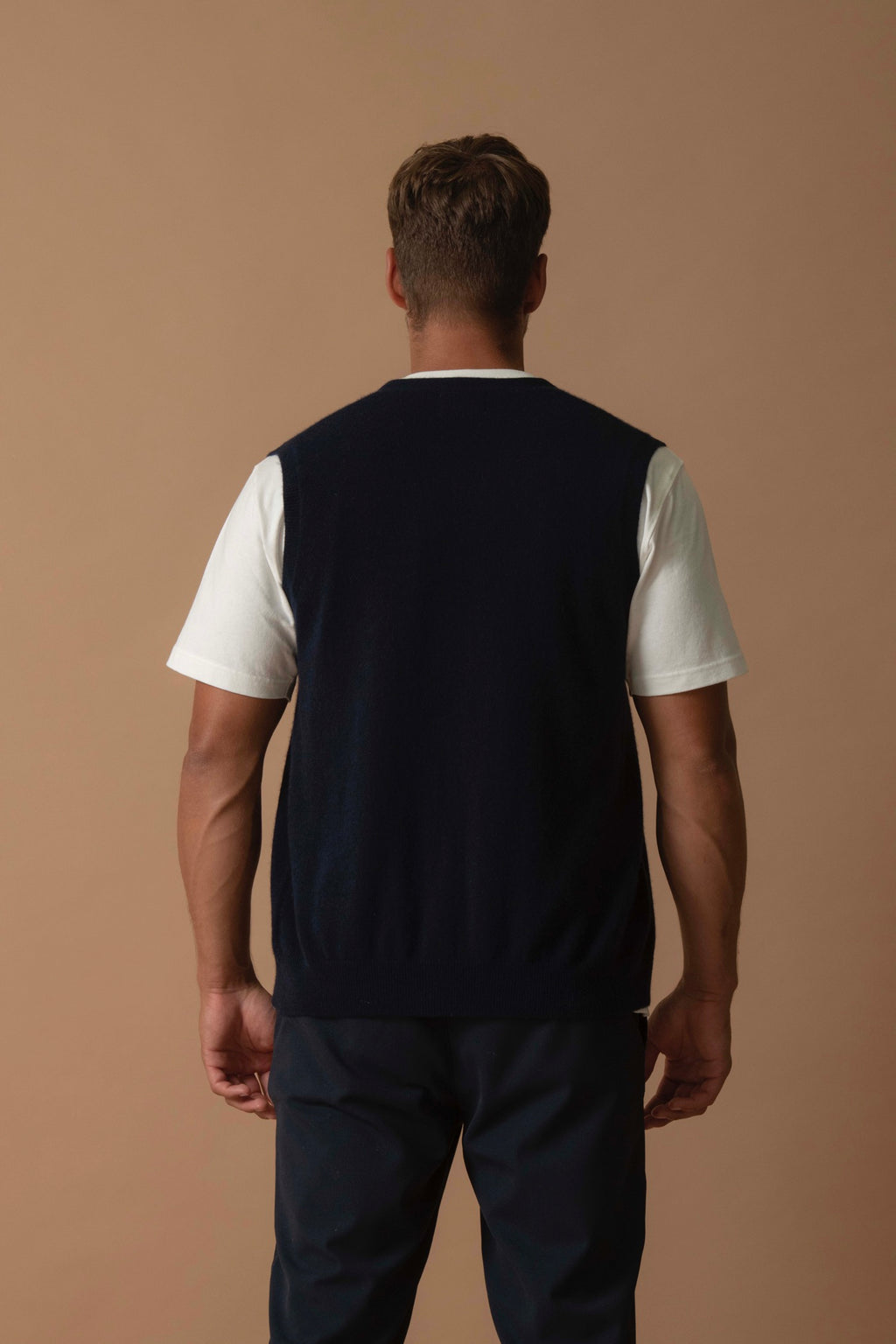 Cardigan Col V Sans Manches Arthur - Marine