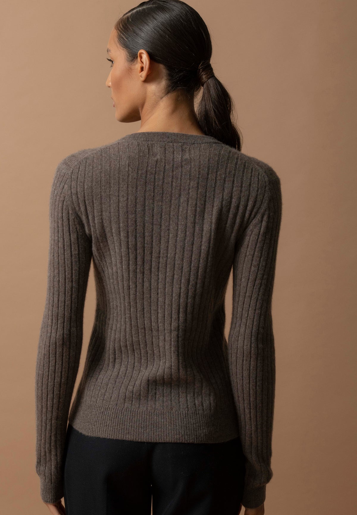 Pull Col Rond Kylie - Taupe Chiné