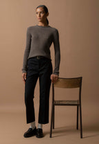 Pull Col Rond Kylie - Taupe Chiné
