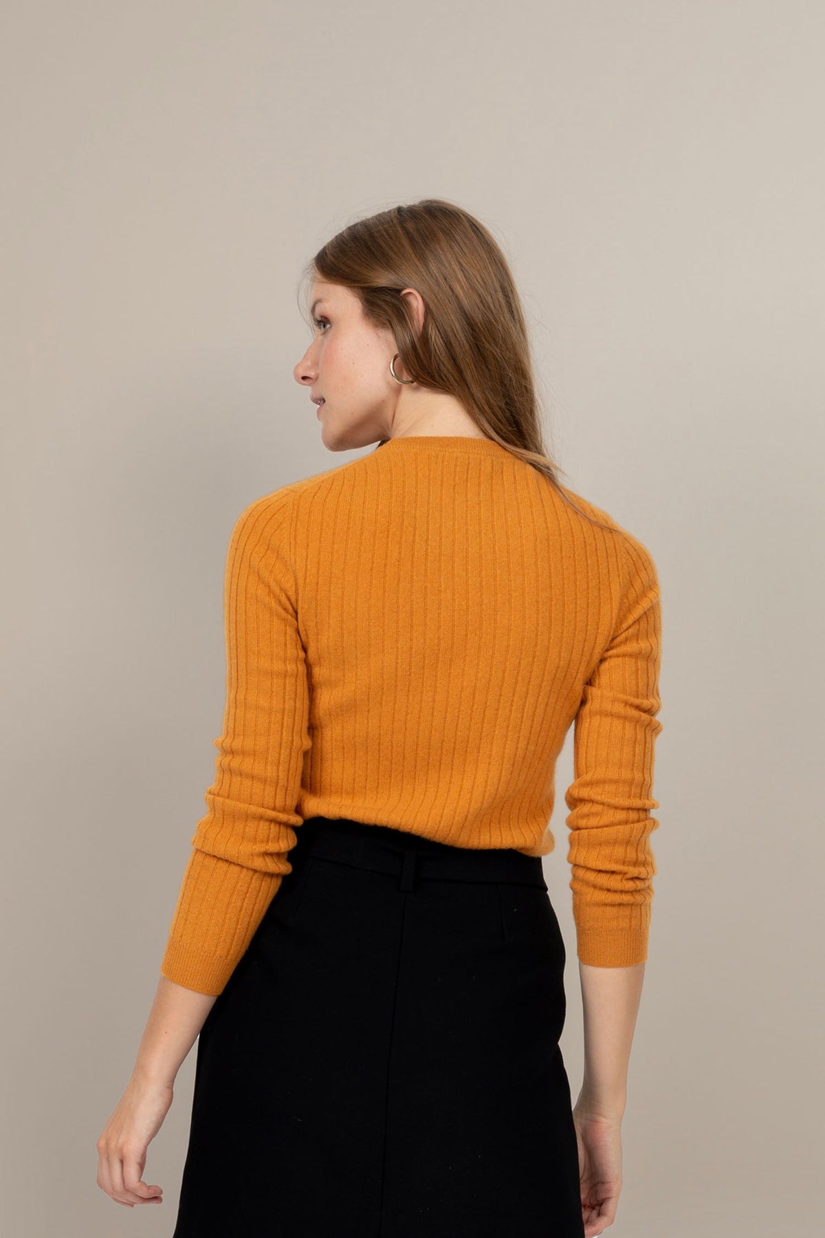 Pull Col Rond Kylie - Ocre