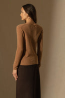 Pull Col Rond - Oprah - Noisette