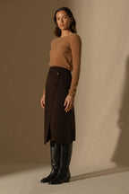 Pull Col Rond Oprah - Noisette
