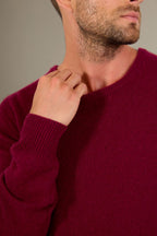 Pull Col Rond 4 Fils Eden - Bordeaux