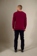 Pull Col Rond 4 Fils Eden - Bordeaux