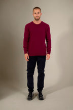 Pull Col Rond 4 Fils Eden - Bordeaux