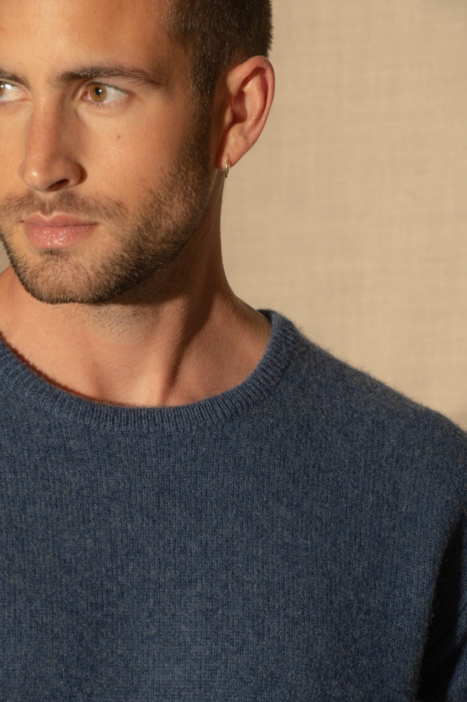 Pull Col Rond 4 Fils - Eden - Ocean Chiné