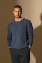 Pull Col Rond 4 Fils - Eden - Ocean Chiné