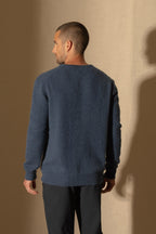 Pull Col Rond 4 Fils - Eden - Ocean Chiné