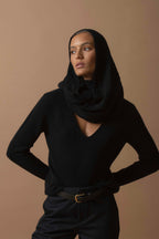 4-Ply V-Neck Jumper - Gaby - Black