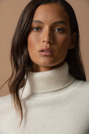 Pull Col Roulé 4 Fils - Willow - Neige