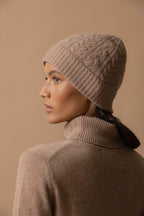4-Ply Roll Neck Jumper - Willow - Flecked Camel