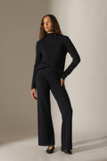4-Ply Turtleneck Sweater - Willow - Navy