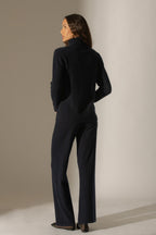 4-Ply Turtleneck Sweater - Willow - Navy