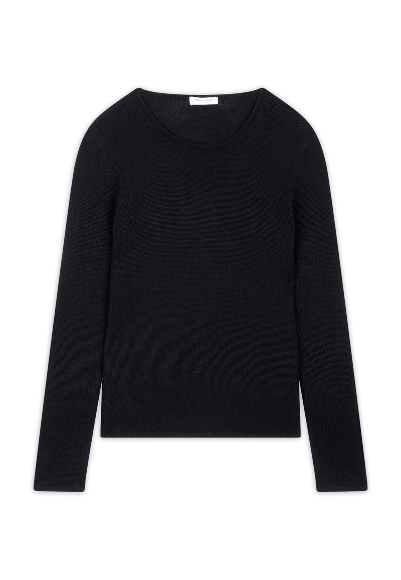 Pull Col Rond 4 Fils - Marya - Noir