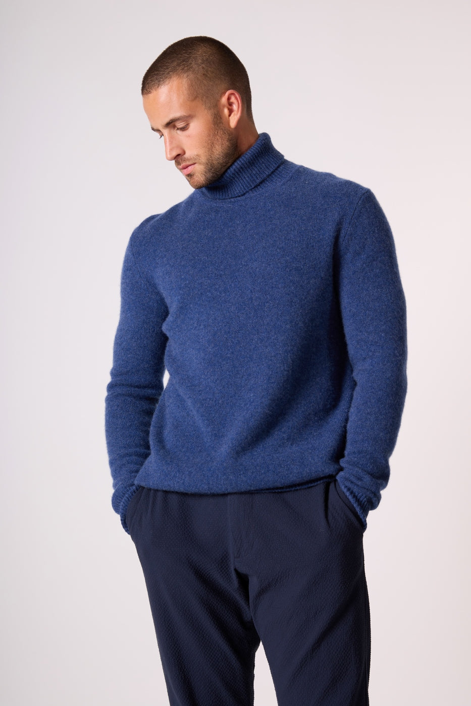 Pull Col Roulé 4Fils Marius - Océan Chiné