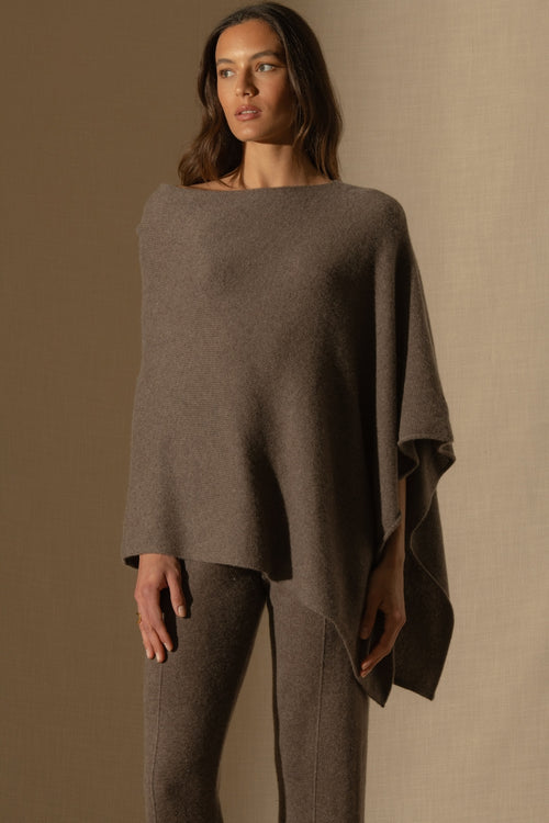 Poncho 4 Fils - Georgia - Taupe Chiné