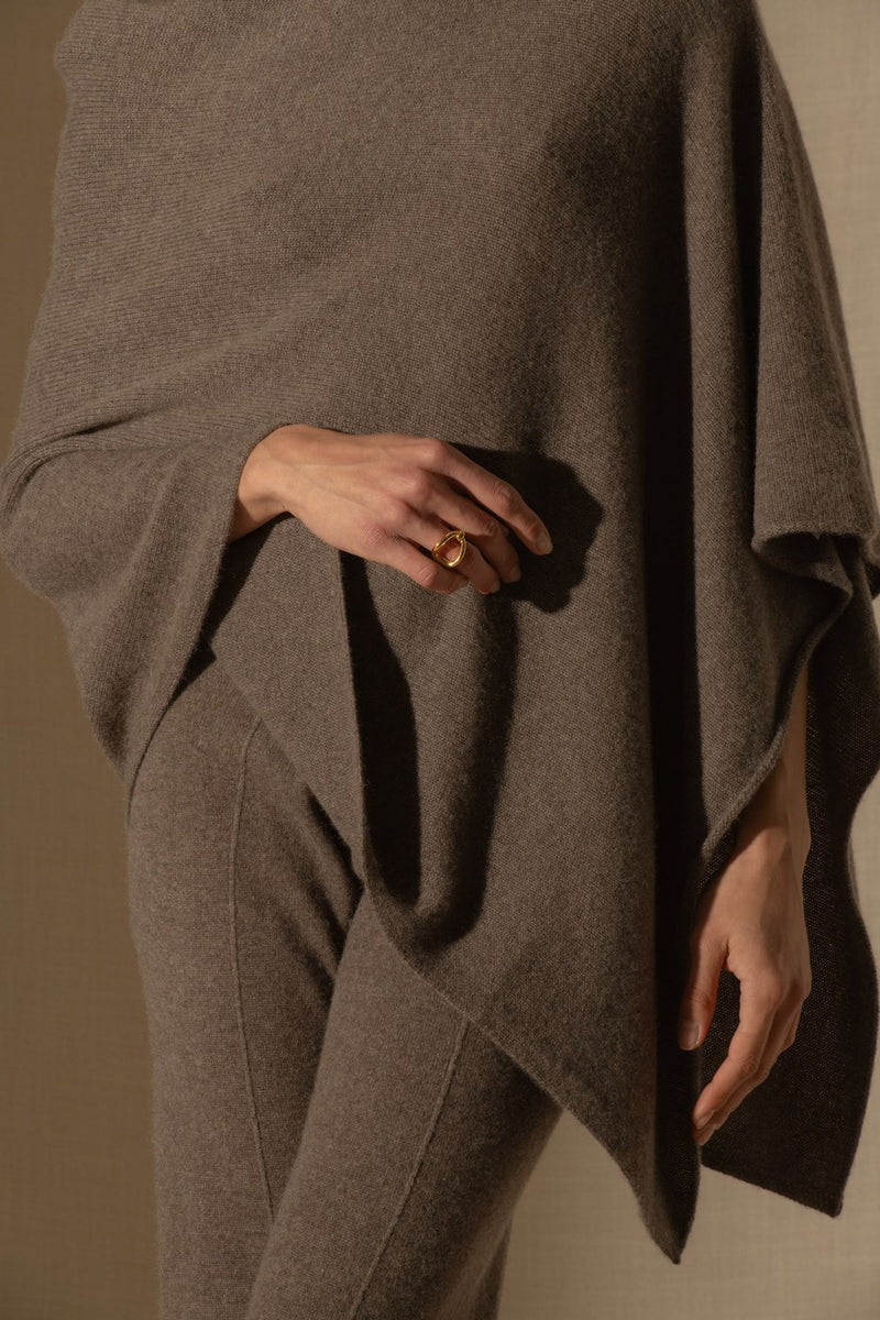 Poncho 4 Fils - Georgia - Taupe Chiné