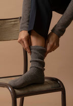 4-Ply Socks - Molilou - Mottled Taupe