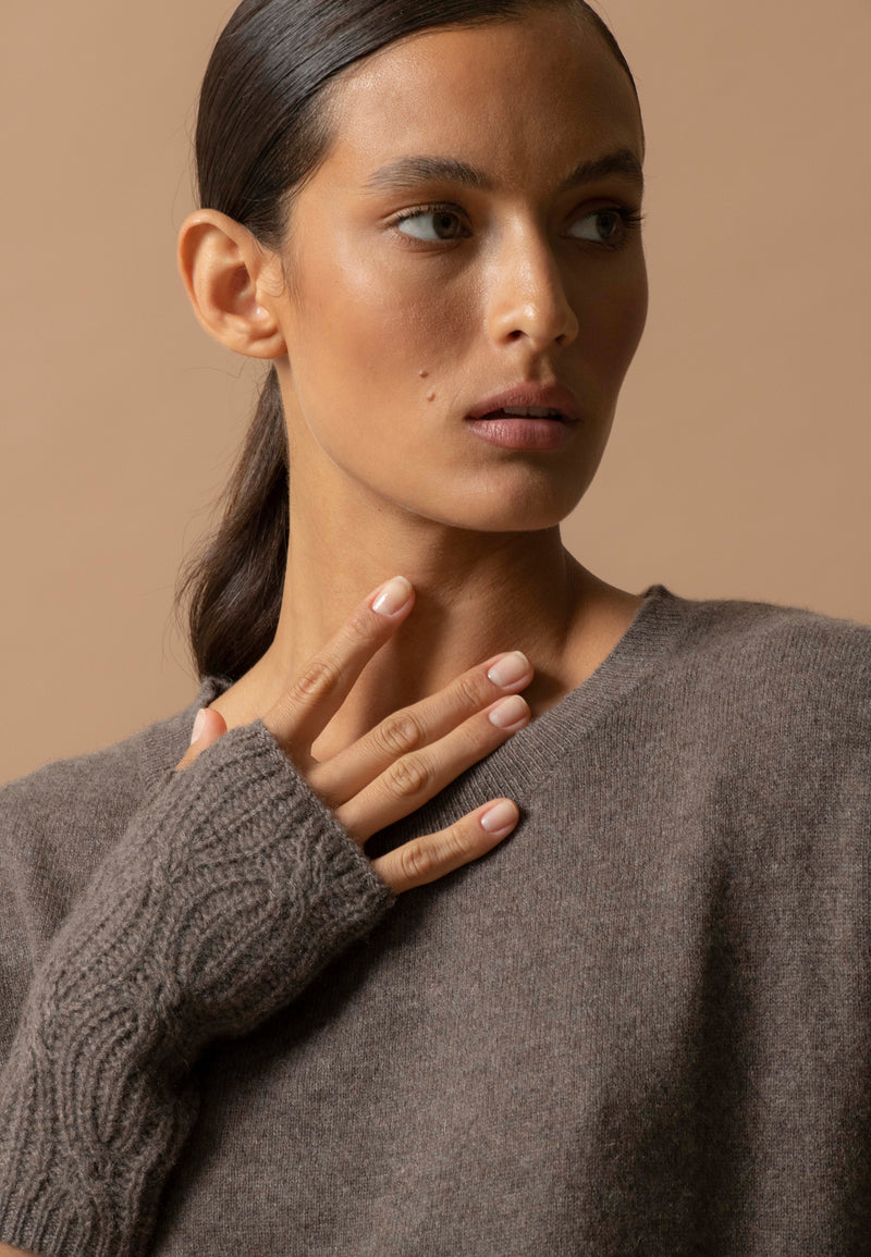 Mitaines 6 Fils - Jelo - Taupe Chiné