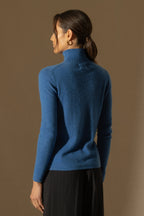 Pull Col Roulé Ashley - Bleu Électrique