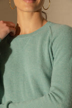 Crew-Neck Jumper - Wilma - Mottled Green