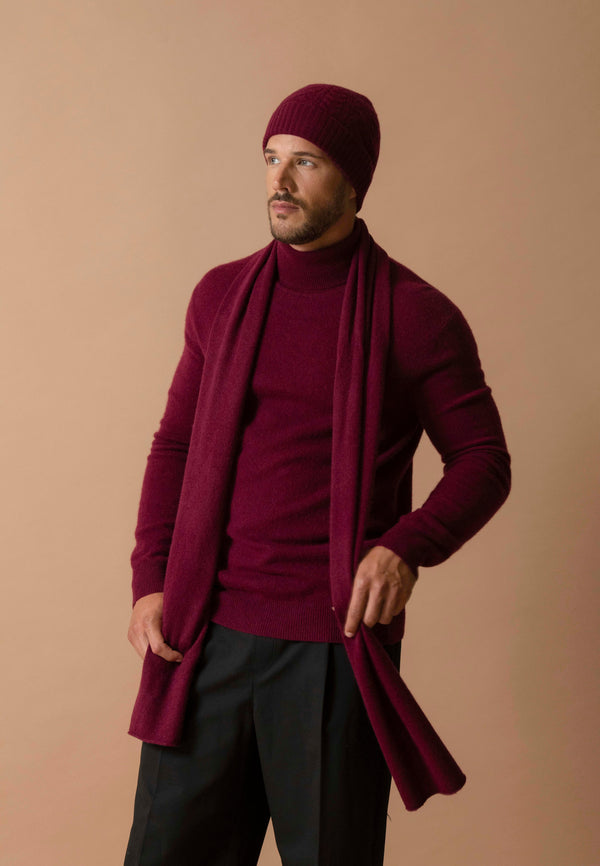 4-Ply Beanie - Popi - Bordeaux