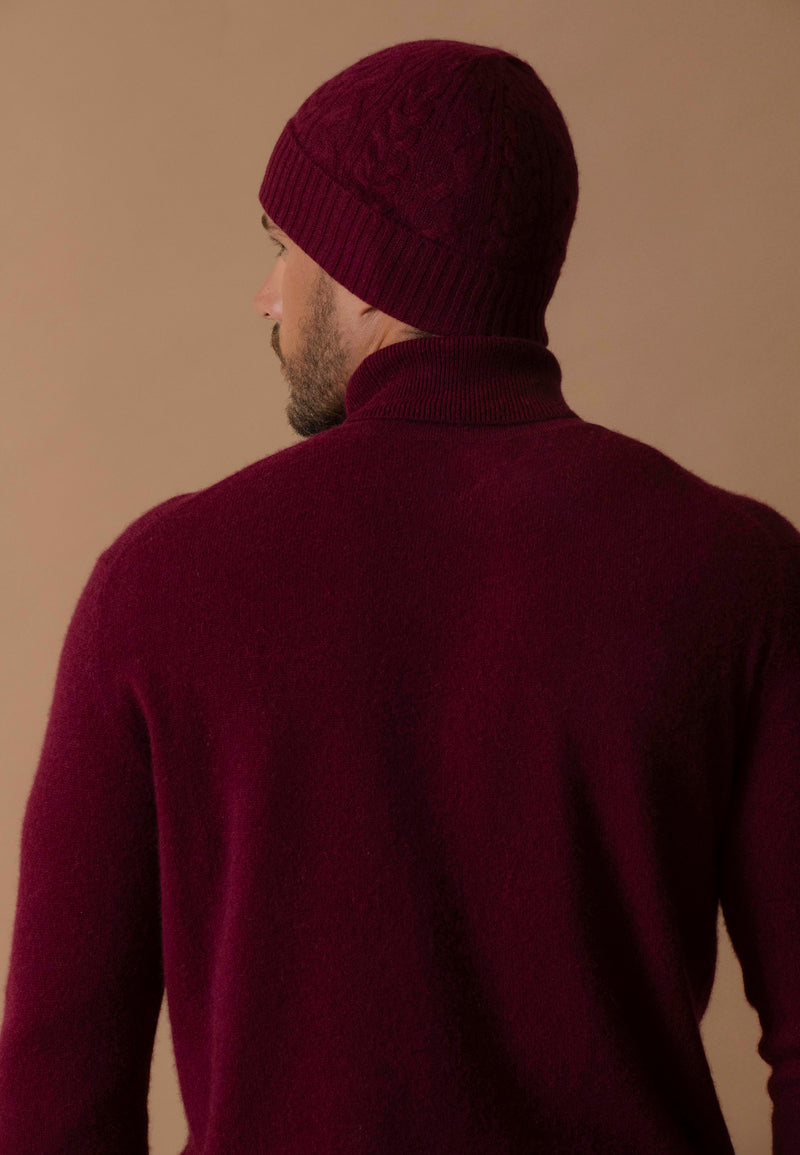 Bonnet 4 Fils - Popi - Bordeaux