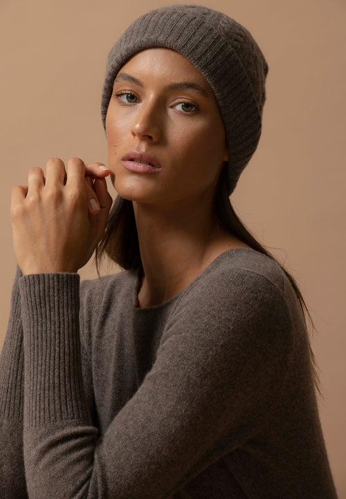 Bonnet 4 Fils - Popi - Taupe Chiné