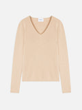 Pull Col V 4 Fils Gaby - Sable