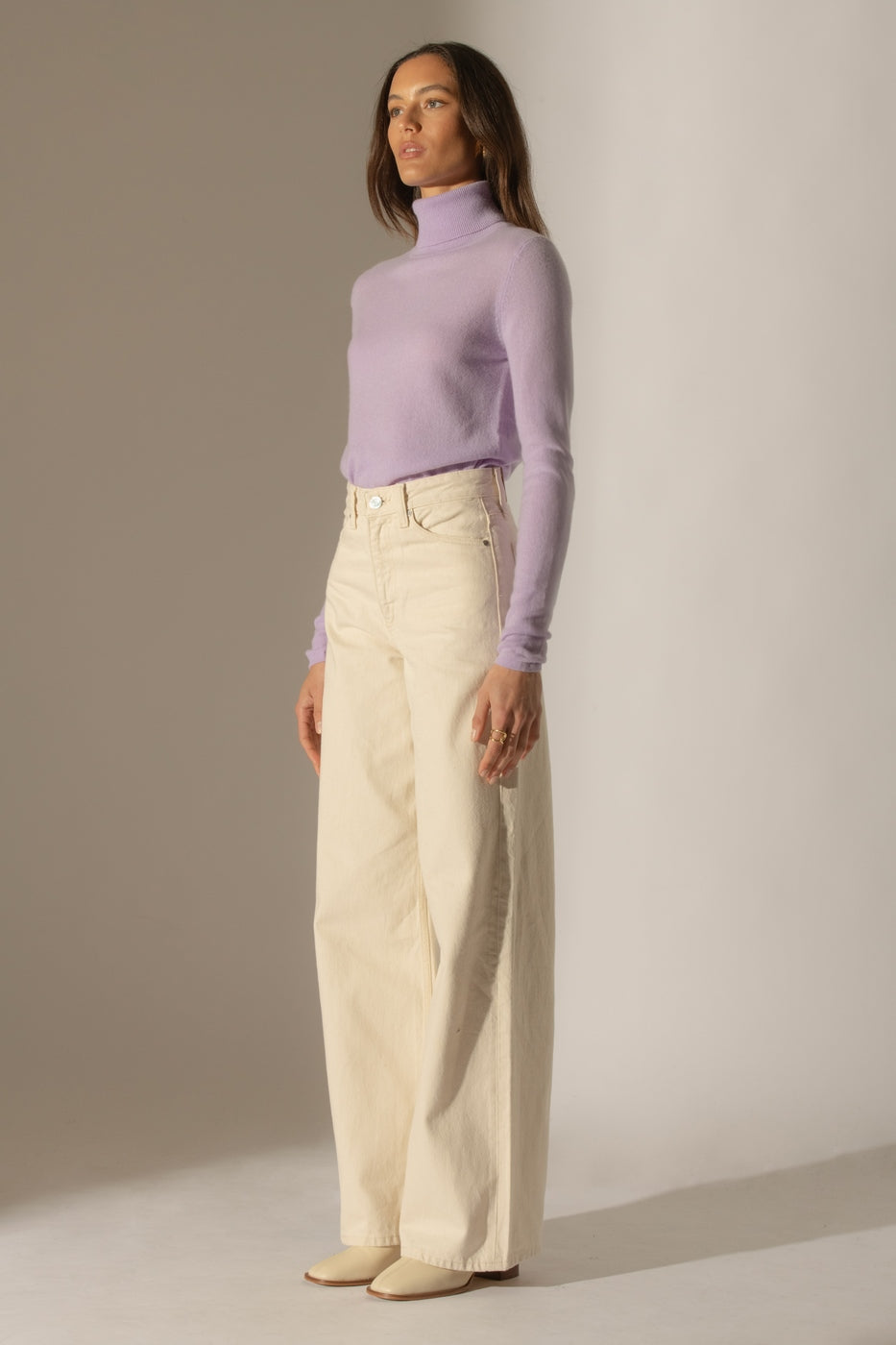 Roll Neck Jumper - Ashley - Mauve