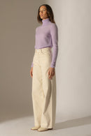 Pull Col Roulé - Ashley - Mauve
