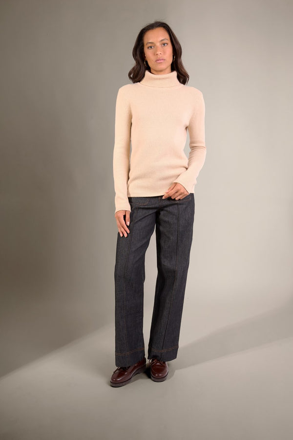 4-trådig polotröja Willow - Beige