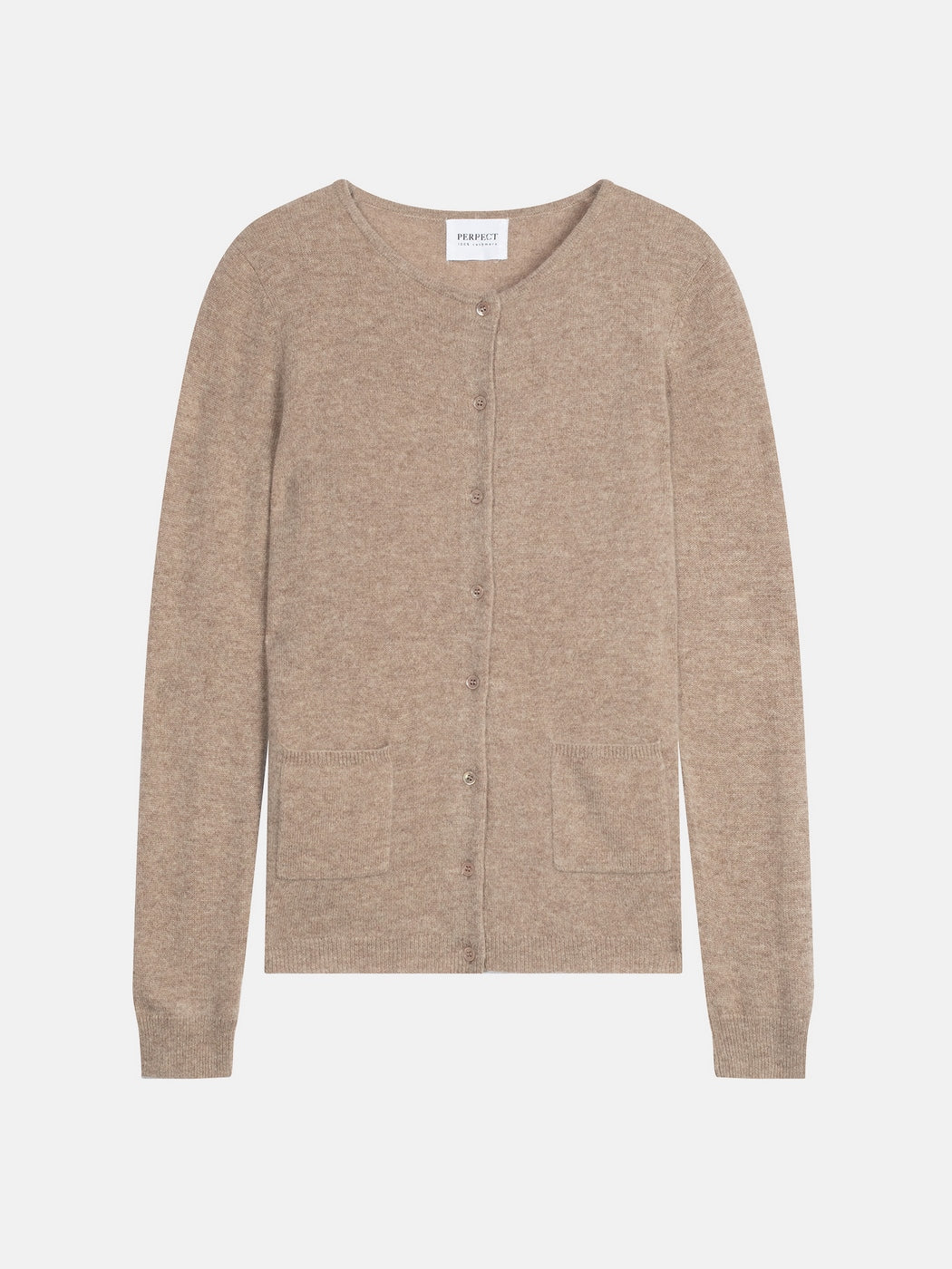 Cardigan Col Rond Amy - Taupe Clair Chiné