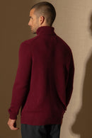 Pull Col Roulé 4 Fils - Marius - Bordeaux