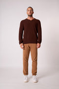 Pull Col V - Alexander - Café