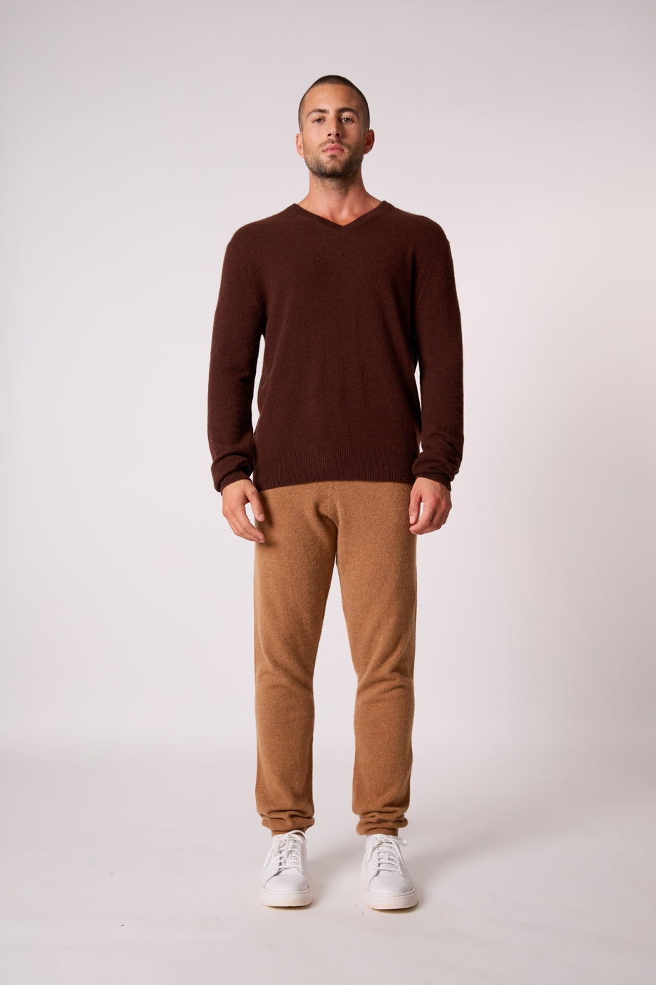 Pull Col V - Alexander - Café
