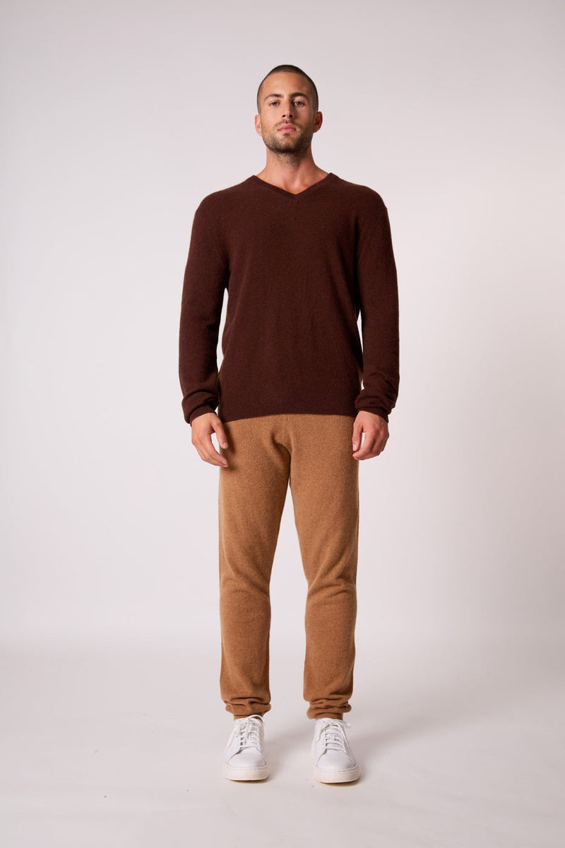 Pull Col V - Alexander - Café