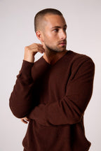 Pull Col V - Alexander - Café