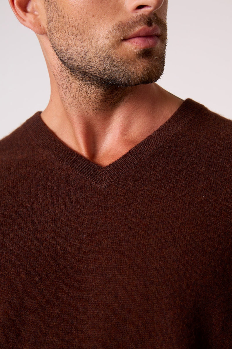 Pull Col V - Alexander - Café