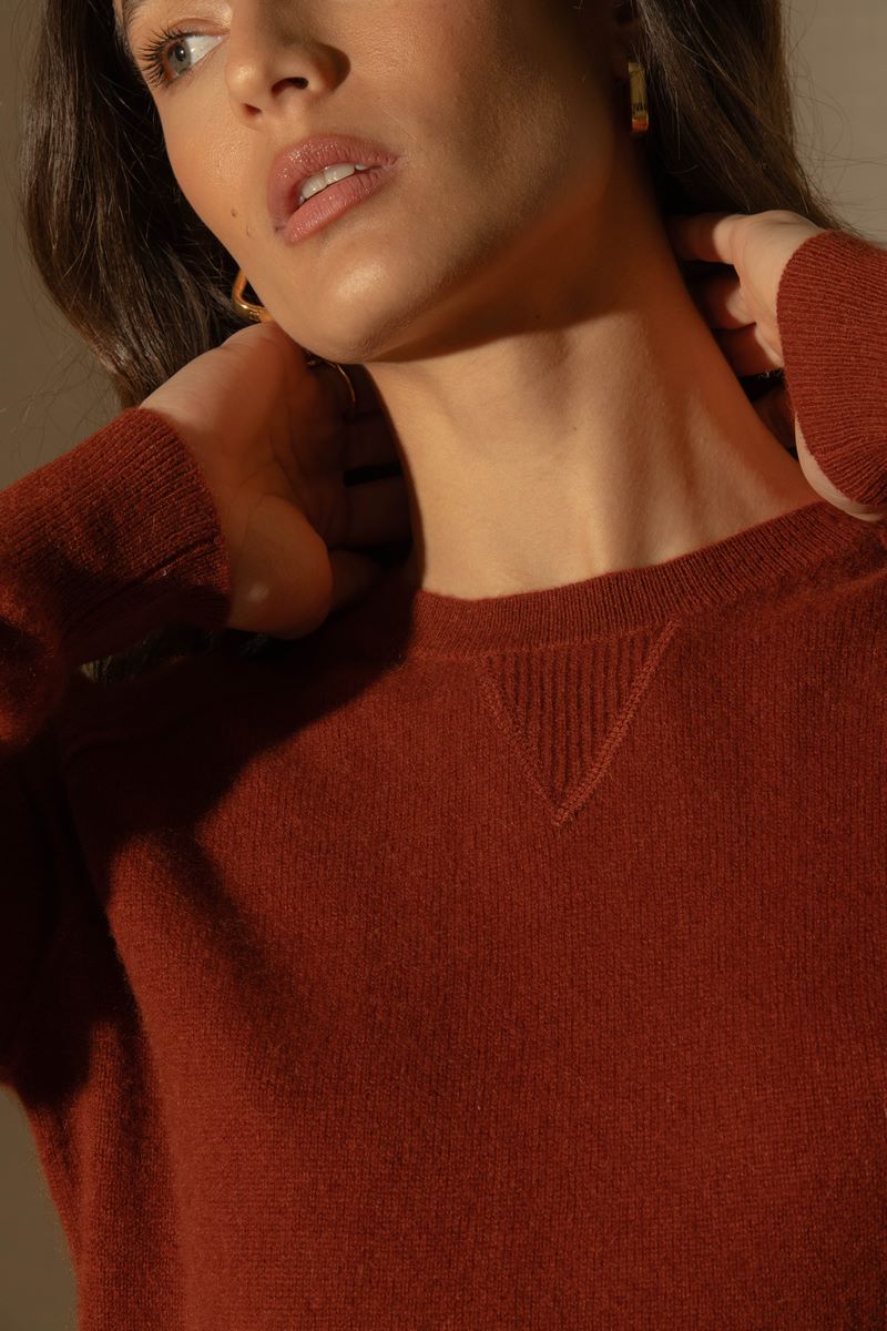 Pull Col Rond - Wilma - Auburn